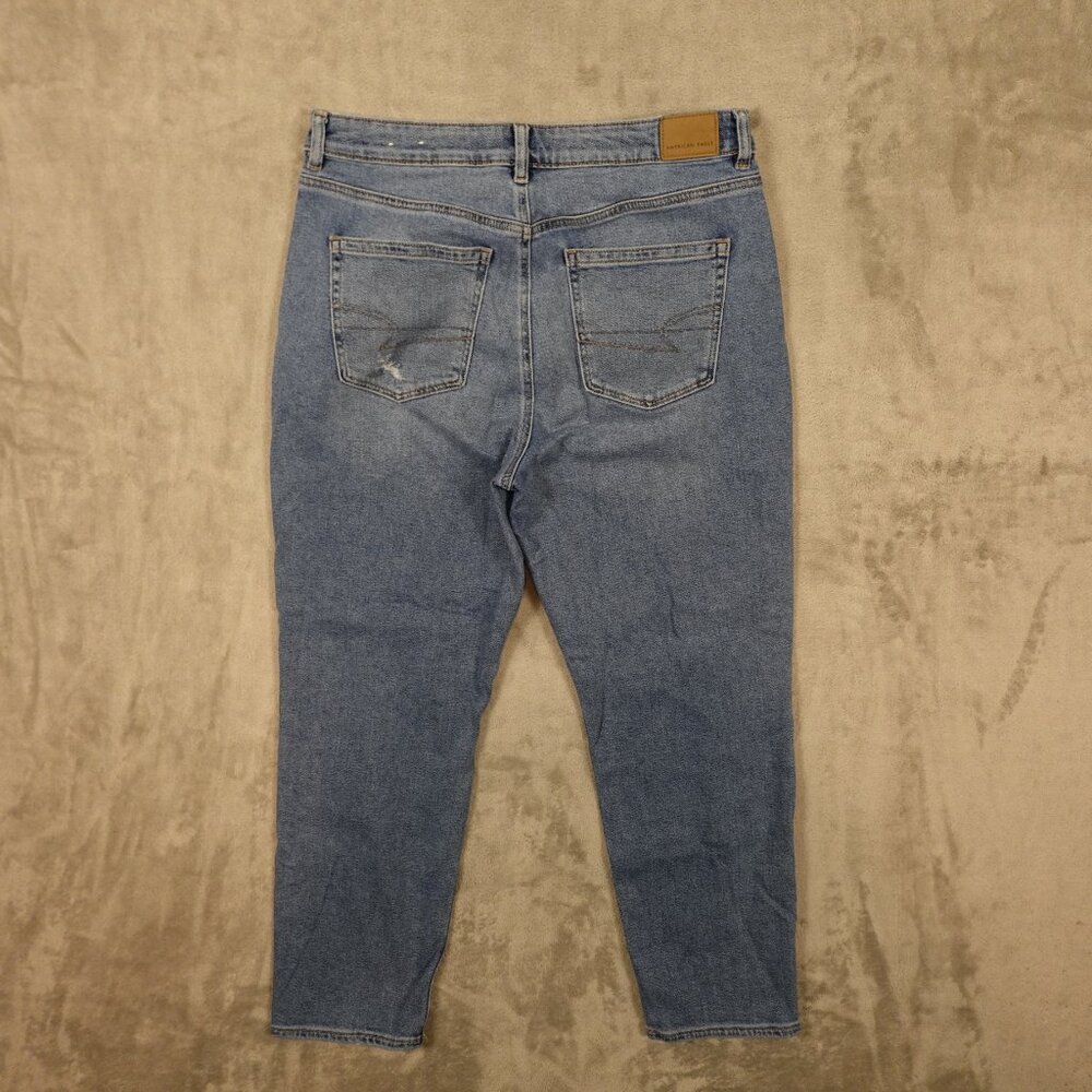 American Eagle Mom Jeans Stretch – Women’s Size‎ 12 Regular Light Wash Blue - Picture 9 of 13